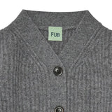 Lamswollen Cardigan - Charcoal melange