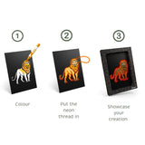 Kidyneon - Kit d'illustrations lumineuses - Animaux - Kidywolf