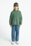 Hoodie - Groen met appel