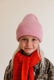 Beanie Fonzie Kids - Cotton candy - Hvid