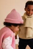 Beanie Fonzie Kids - Cotton candy - Hvid