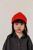 beanie fonzie - red - hvid