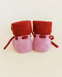 Booties - Cotton candy / Red