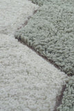 Wasbaar rond tapijt Honeycomb - Blue Sage
