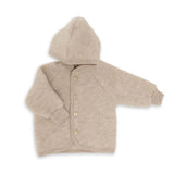 Hooded jacket - sand melange - Engel Natur