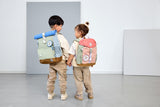 Medium Rolltop rugzak - Sunny Explorer - Groen & Blauw