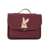 Lederen kleutertas met magneetsluiting - Rabbit Aubergine