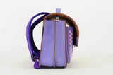 Lederen schooltas met magneetsluiting - Wave Lila