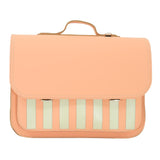 Lederen schooltas met magneetsluiting - Beach Peach