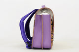 Lederen schooltas met gespen - Leo Purple