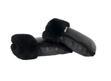 Sheepskin Buggy Mittens - Noir - Binibamba