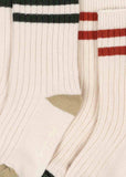 2-pack ribsokken - Green stripe - Konges Slojd