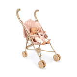 Poppy doll stroller set - Pink check