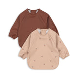 Afwasbare slabbetjes mouwen 2-pack - Cherry