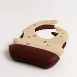 Siliconen slabbetjes 2 pack - Cherry/Mocca