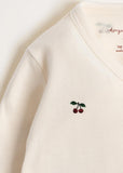 New born onesie - cherry