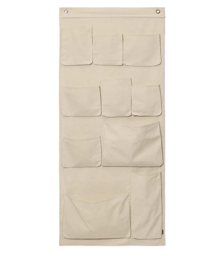 Canvas wall pockets XL - off-white - Ferm Living
