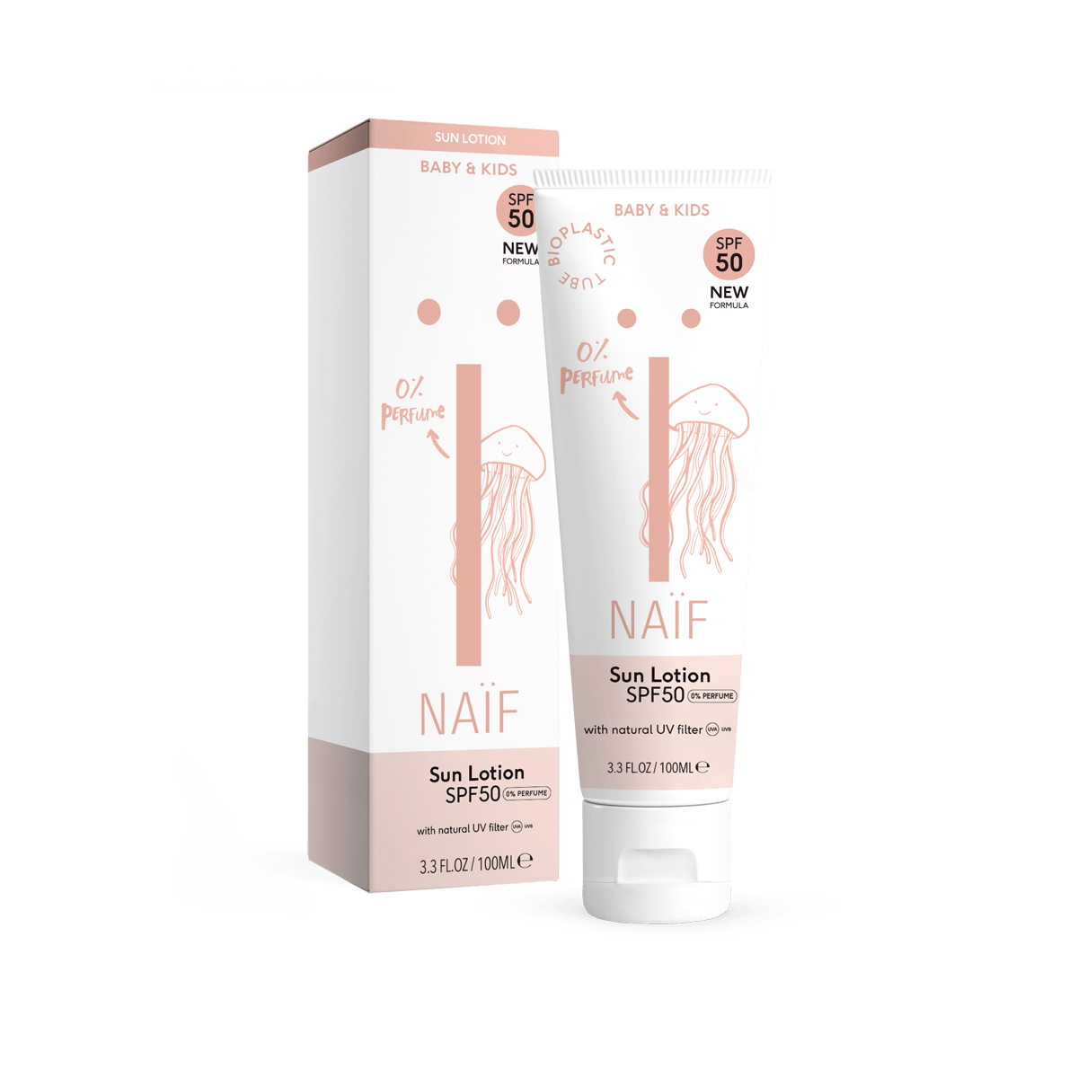 Sun lotion perfume free SPF 50 100 ml Naïf