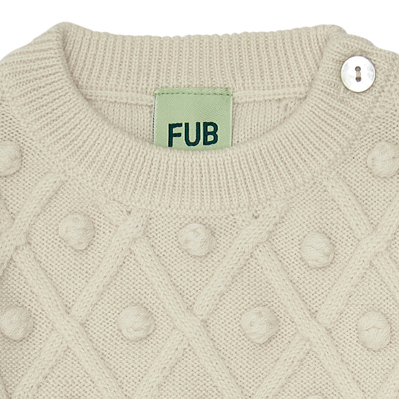 Baby structure trui - ecru - FUB