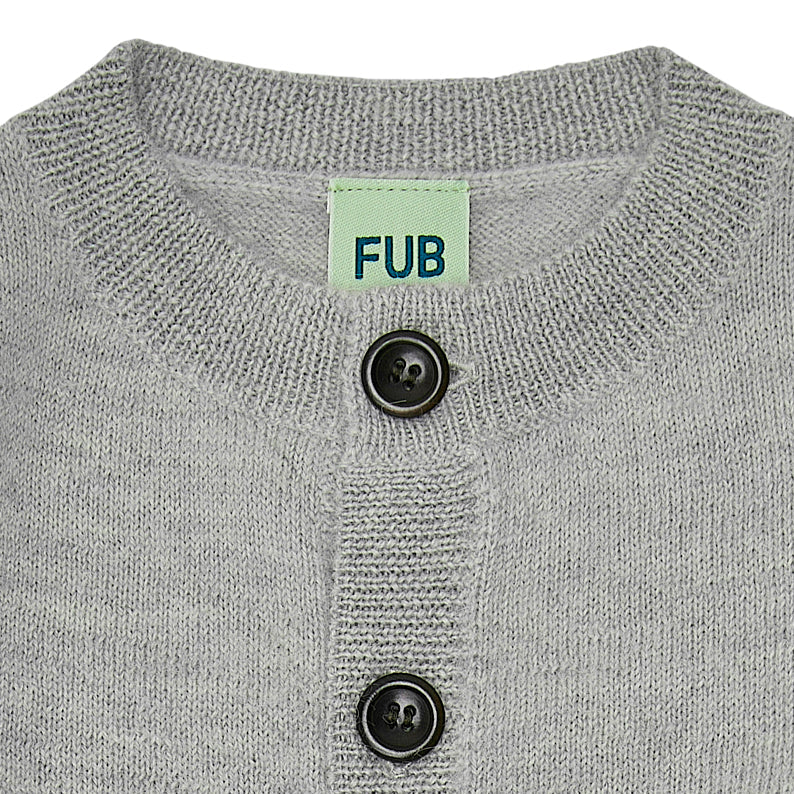 Baby alpacawollen cardigan - grey melange - FUB