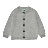 Baby alpacawollen cardigan - grey melange - FUB