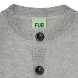 Baby alpacawollen cardigan - grey melange - FUB