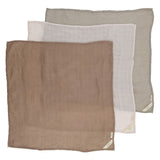 Tetra cloths 3 pack muslin cloth - Rose dust - Konges Slojd