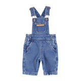 Baby tuinbroek - washed navy denim