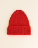 beanie fonzie - red - hvid