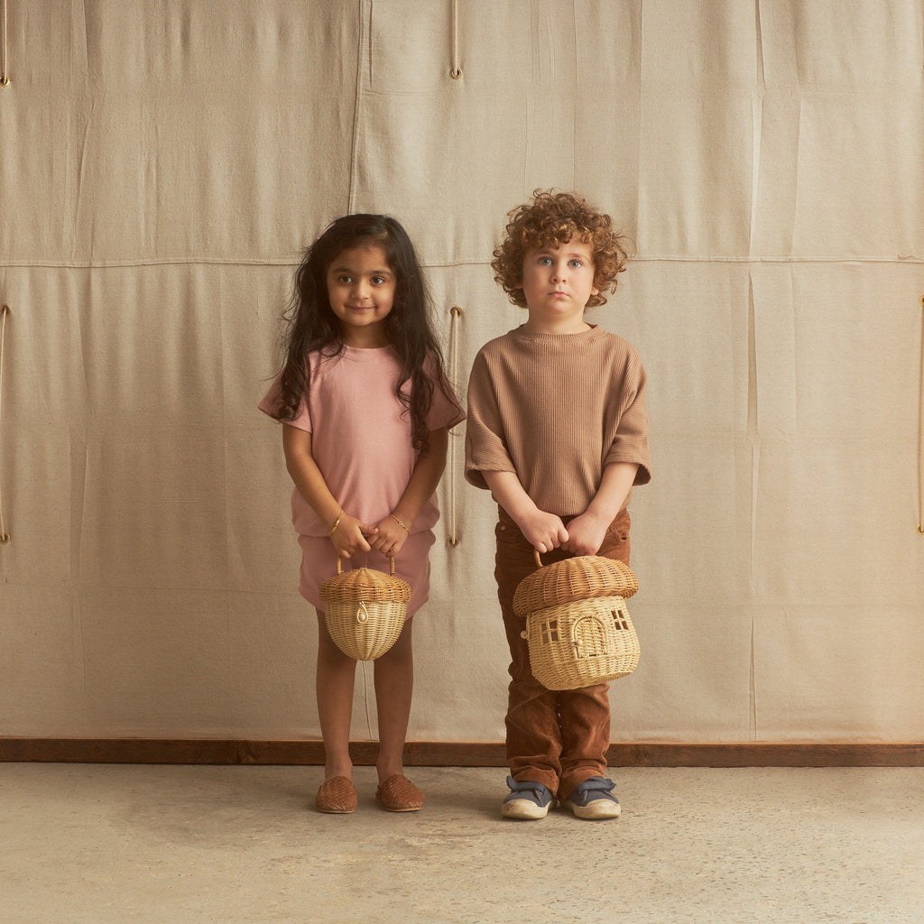 Rattan acorn bag - Olli Ella