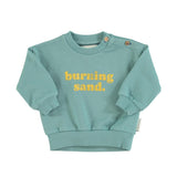 Sweater - groen met "Burning Sand"-print