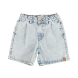 Jeansshort - washed blue denim